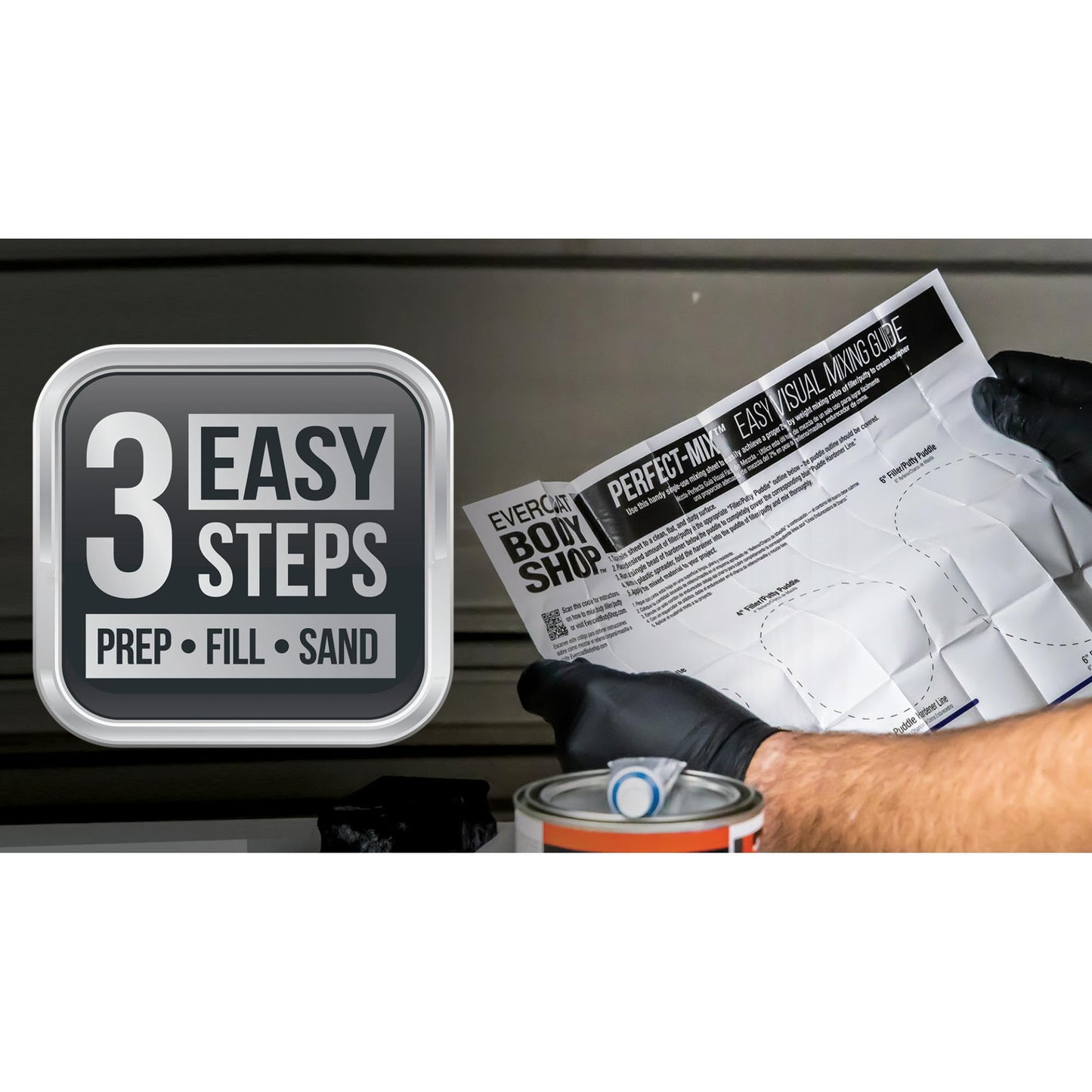 Evercoat Body Shop 105007 Pro-Grade Fiberglass Resin for Repairing and Rebuilding Panels & Holes in Fiberglass, Metal, Wood & More, Easy Mix Hardener Included 32 Fl Oz.