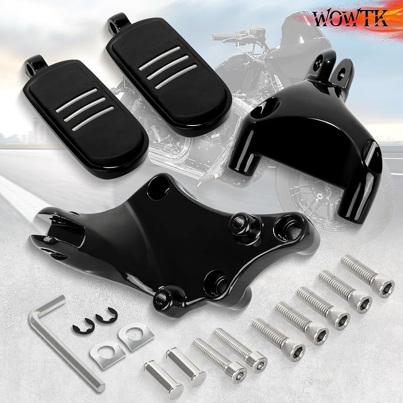 Passenger Foot Pegs for Sportster XL 2014-2022 Black Streamliner Style – WOWTK