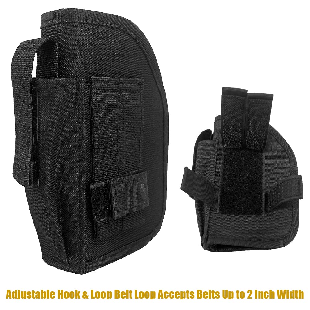 Bursport Universal Waist Belt Holster for Handguns with Under Barrel Laser or Light for Medium Full Size Handguns