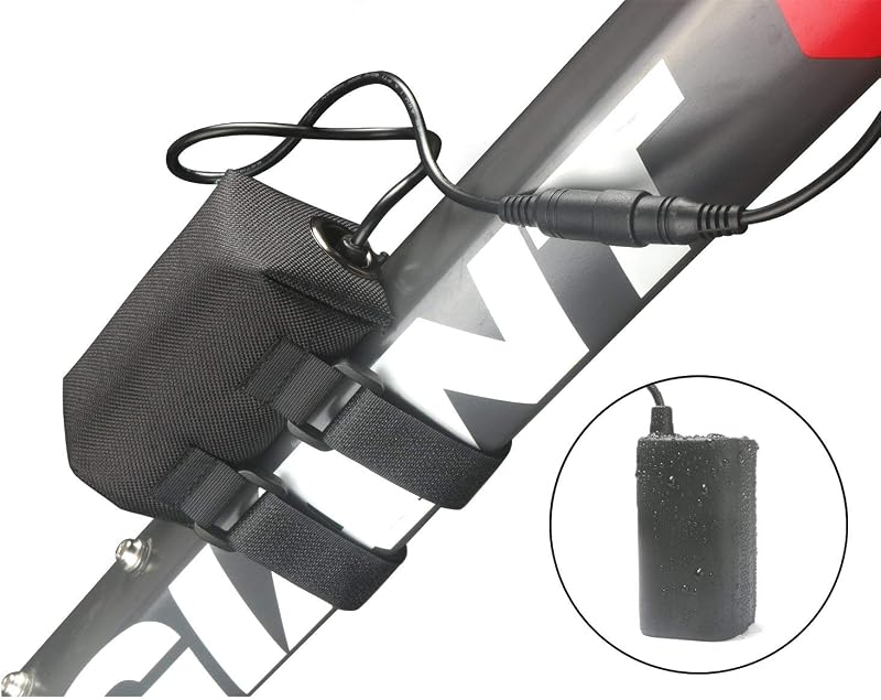 Night Eyes 2400LM Dual Bike Headlights + USB Taillight Pack - Rechargeable 8.4V Battery, Waterproof