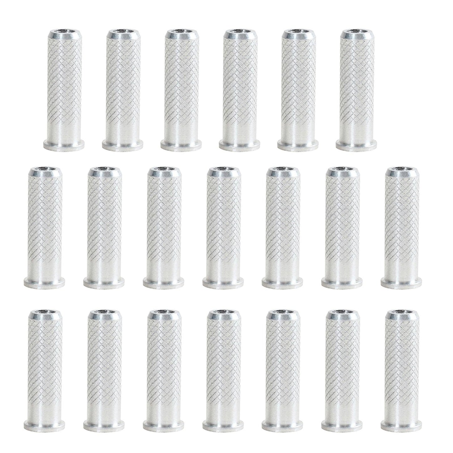 Kangnice 20Pcs Archerys Base Aluminum Inserts Carbon Arrows 6.2mm Insert Base Shaft Archerys Arrowheads Insert