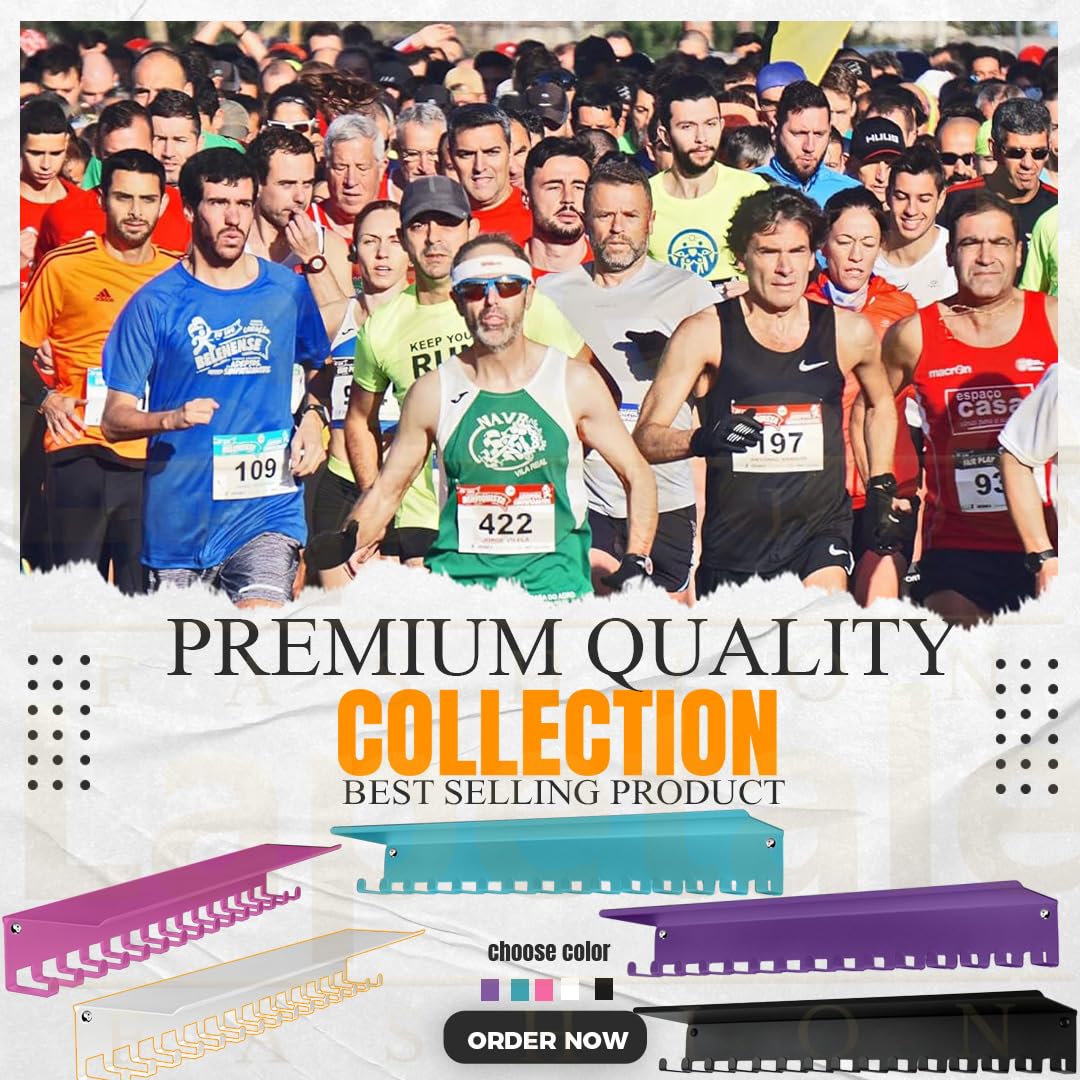 Lapetale Fashion Non-Slip Trophy Shelf - 16 Inch Medal Hanger Display for Wall with Upgraded Shelves for Trophies, Gymnastics, Soccer, Swim
