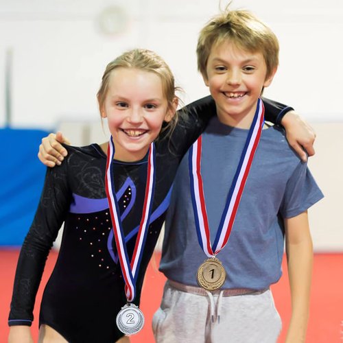 GOLDGE 18 Award Medals - Ideal for Sports, Competitions, Parties, Spelling Bees & Olympics - 2 Inches - Comes in a Set of 18. Also Available in Gold, Silver and Bronze - Perfect Prizes for Winners