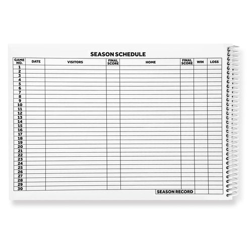 Murray Sporting Goods Volleyball Scorebook - 30 Matches - 20 Positions | Score Keeping Book for Stats - Youth, Little League, Adult