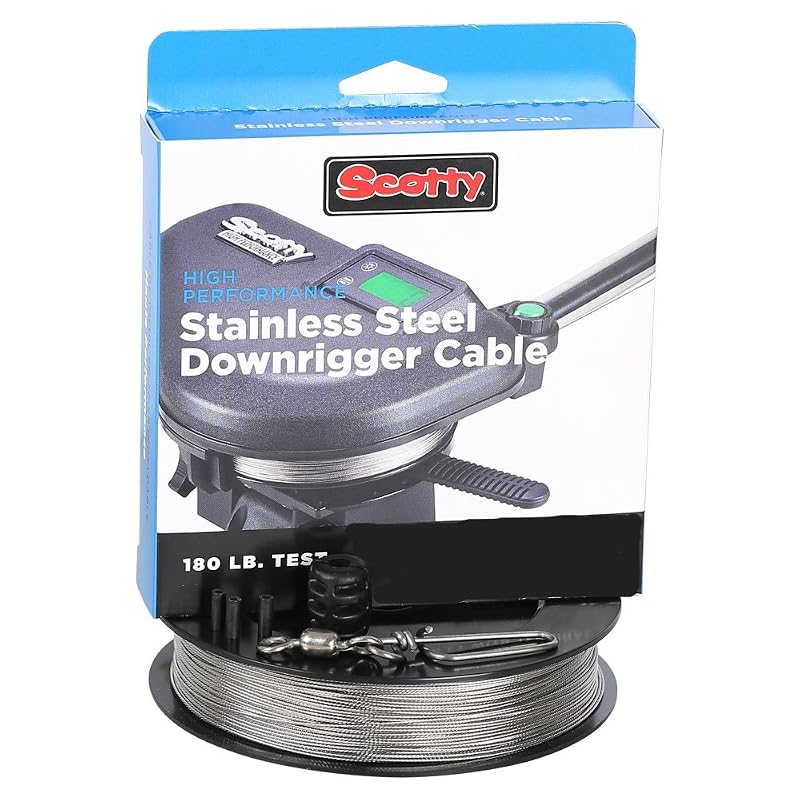 Scotty 2401K Premium Stainless Steel Downrigger Cable 300 ft - 180 lb Test