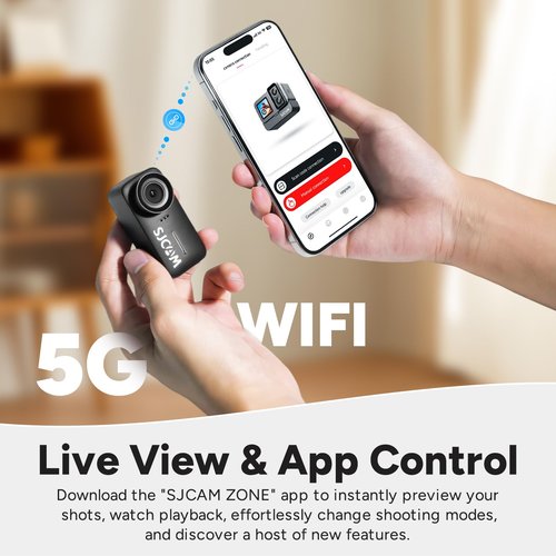 SJCAM C110+ Magnetic Combo, POV 4K Pocket Action Camera, 170° FOV, 6-Axis Stabilization,Mini Body Cam, Waterproof, Wearable, Portable POV,Built-in Spkr & Mic for Vlogging, with Helmet Mount Kits,Black