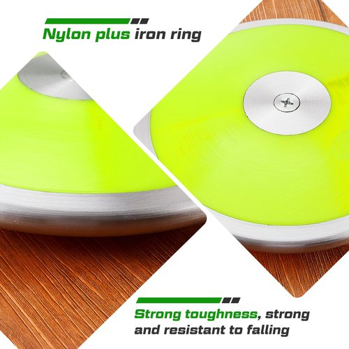 Wettarn 1.6 kg Sports Training Discus Man Women Discus Track and Field Discuses Track and Field Equipment (Yellow)