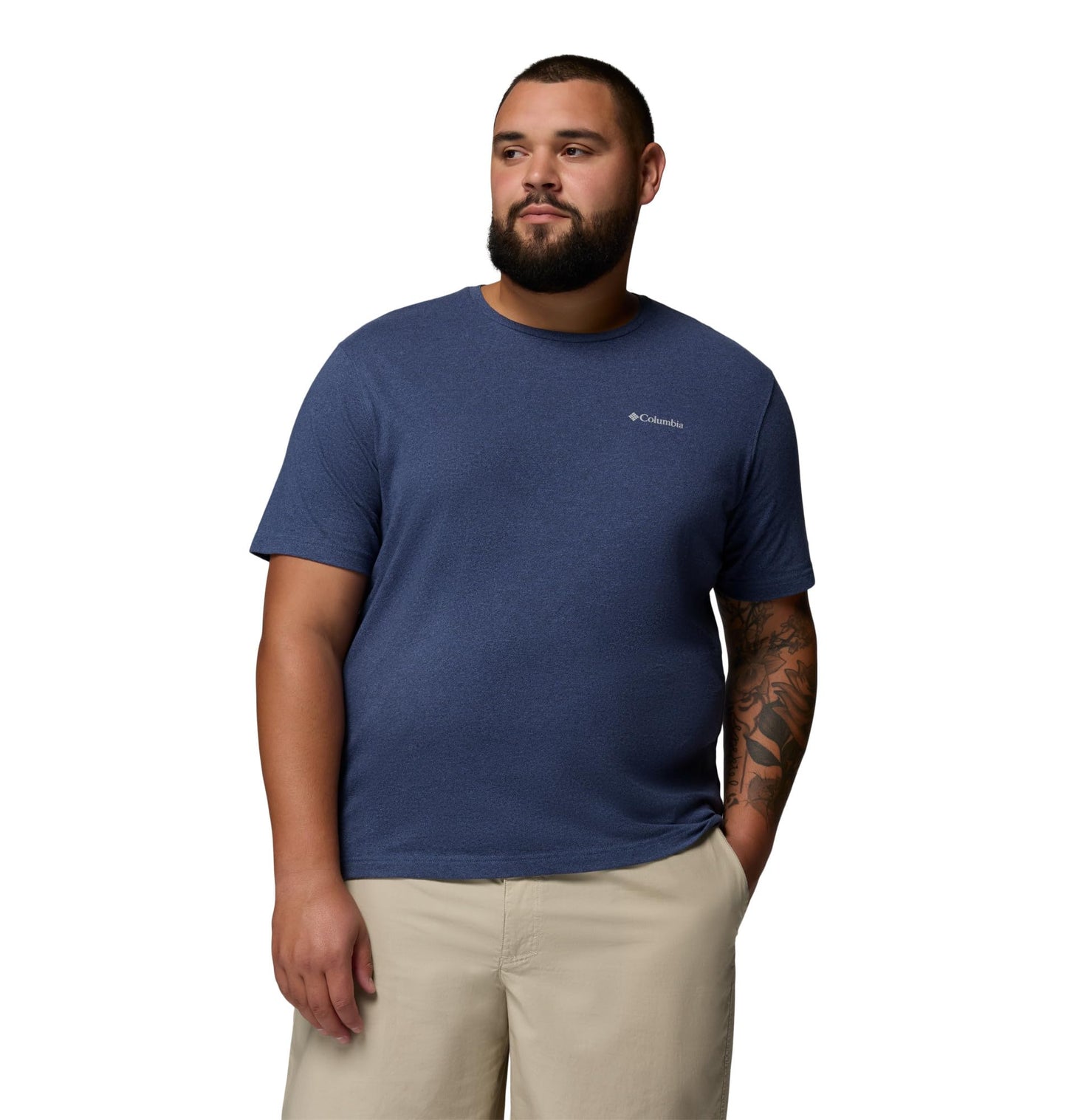 Columbia Mens Thistletown Hills Short Sleeve T-Shirt, Dark Mountain Heather, Large Tall