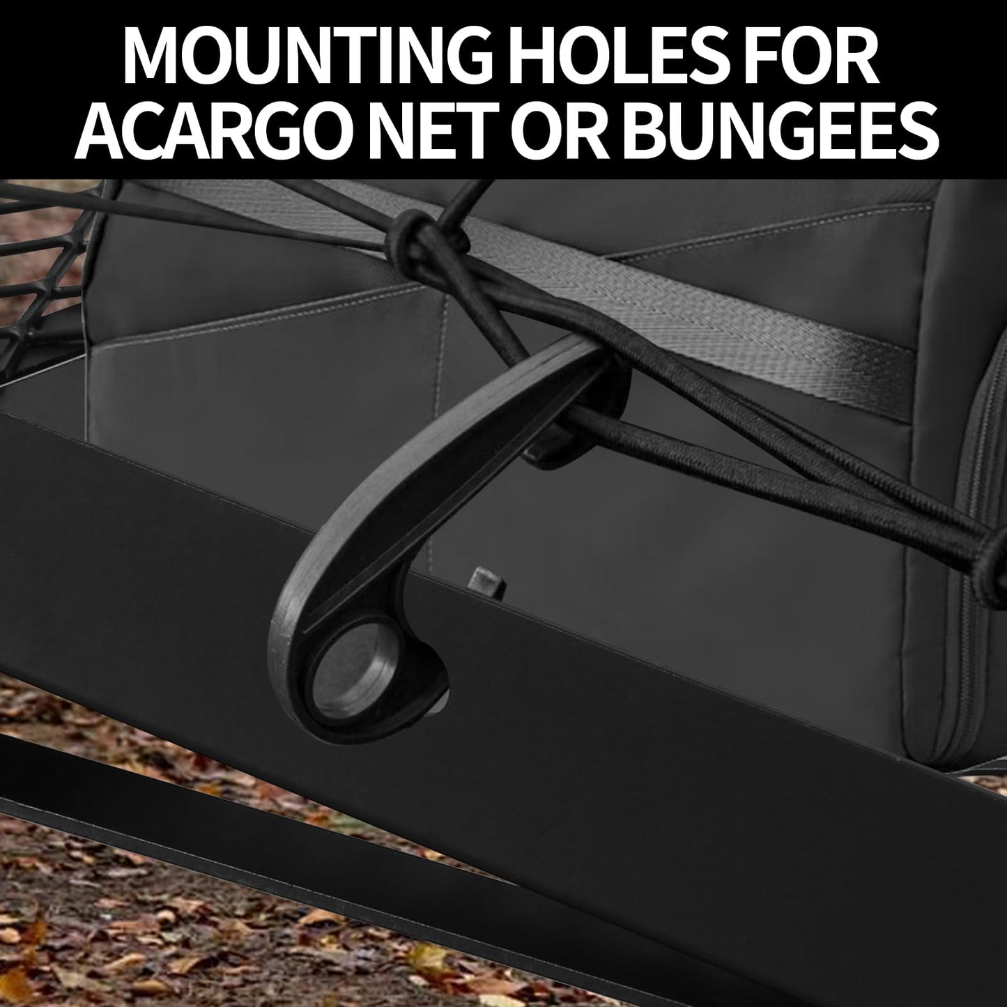 48 x 20 Tray Hitch Cargo Carrier,Hitch Mount Cargo Basket - 300 LBS Capacity, 1-1/4" & 2" Universal Adapter Shank, Carbide Black Powder Coat - Fits Cars, SUVs, Trucks