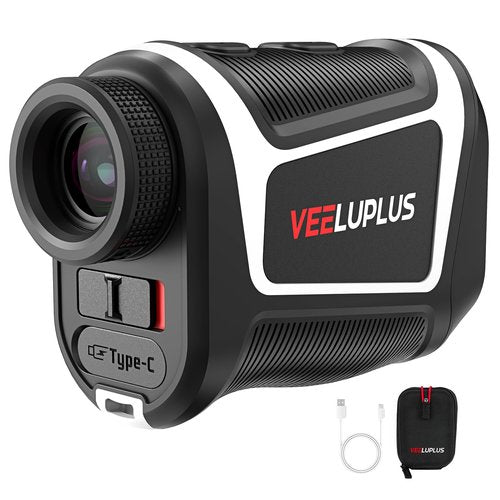 VEELUPLUS Golf Rangefinder with Slope, Golf- 660 Pro Laser Rangefinder, Flag Pole Locking Vibration, 6X Magnification, Rechargeable, Golf Accessories Magnet Mount Rangefinders with LCD Clarity View
