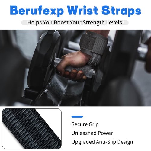 4 Pack Wrist Straps for Weightlifting with Wrist Support Band, Non-Slip & Padded Cotton Weight Lifting Wrist Wraps, Gymreapers Lifting Wrist Straps with Durable Velcro Reinforce Gym Straps Weight Lifting