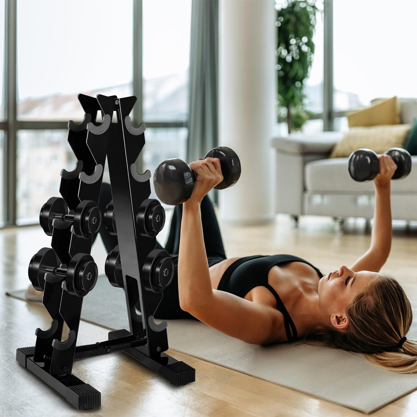 5 Tier Dumbbell Rack Weight Rack for Home Gym