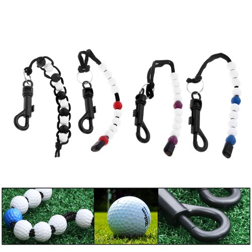 MUXSAM 1 Piece Golf Beads Score Counter with Clip (Purple), Golf Stroke Score Count Keeper Putting Score Counter for Referee Caddy Golfer