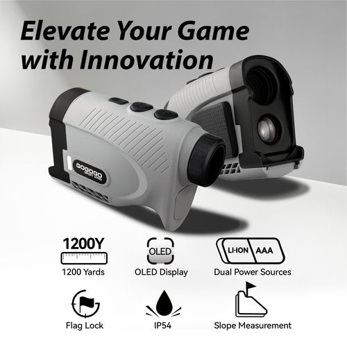 Gogogo Sport Vpro Gen 2 Golf Laser Rangefinder, Ultra-Clear Optics with 99% Transmission Lens OLED Display, Dual Power Sources, FlagLock/Slope/Magnetic/Lightweight (Gen 2)