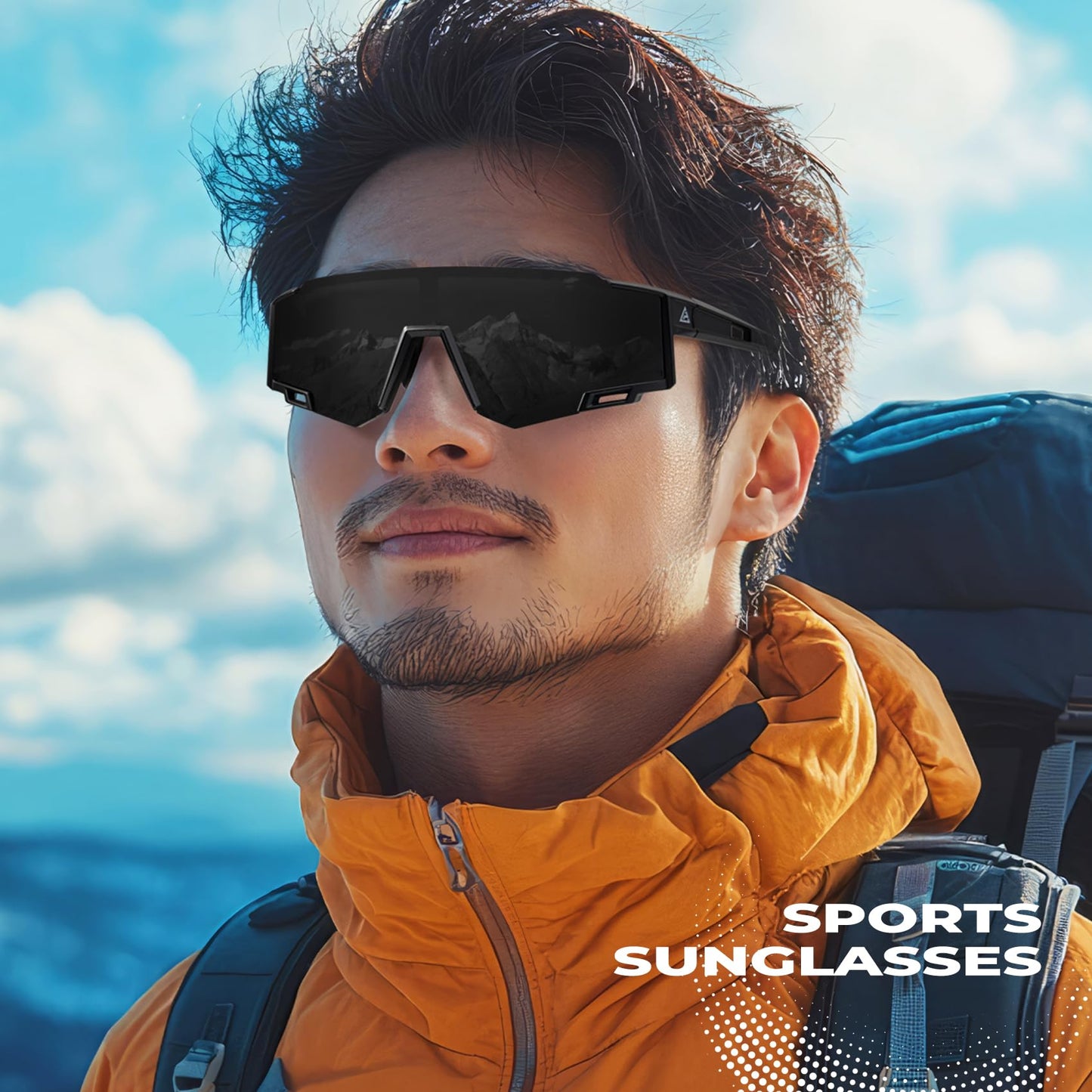KALIYADI Polarized-Mens-Sunglasses Sports Sunglasses-Men Women: Sun Glasses with UV400 for Running Cycling Fishing