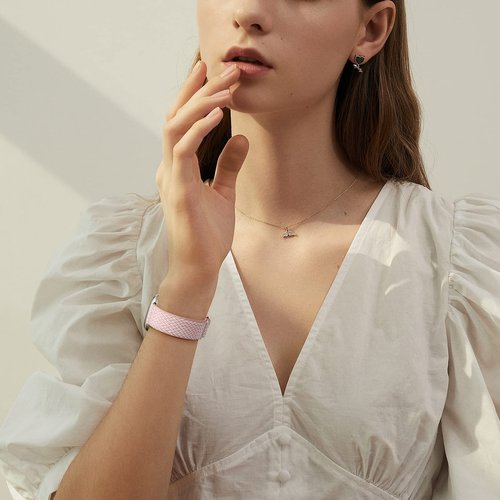 Ouwegaga Compatible with Fitbit Versa 4 Bands for Woman/Sense 2/Sense/Versa 3 Bands, Adjustable Stretchy Nylon Solo Loop Sport Strap Compatible with Fitbit Smartwatch