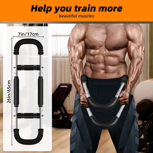 Twister Arm Trainer, 60-120lbs Adjustable Chest Workout Equipment, Men's Chest, arm, Shoulder and Forearm Muscle Training Fitness Equipment, Portable Spring Resistance Home Fitness Equipment