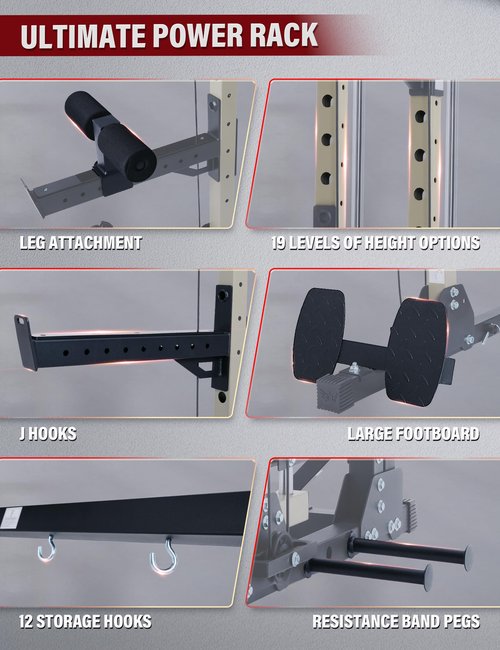 Major Fitness Drone3 Machine – All-in-One Home Gym Squat Rack with Weight Bar, Cable Crossover Machine – Heavy-Duty Fitness Equipment for Strength Training and Full-Body Workouts