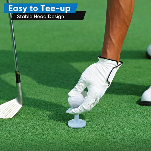 Aliennana Adjustable Golf Tees - Unbreakable Rubber Golf Tees for Driving Range & Simulator - Essential Golf Accessories for Men Indoor & Outdoor Practice, Durability and Stability Golf Tees
