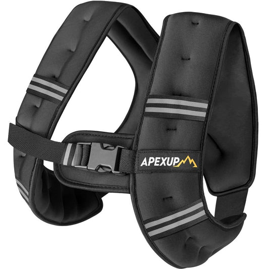 APEXUP 10lbs Weighted Vest Men Women, Weight Vest for Women Workout Equipment for Strength Training Running (Black)