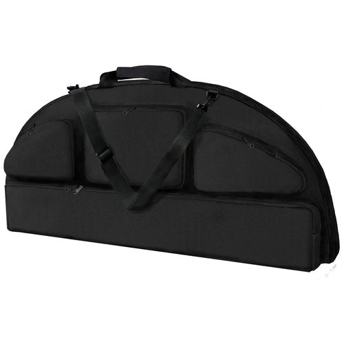 e5e10 Compound Bow Case Soft Bow Padded Case Light-Weight Bow Carry Bag with Arrows Pocket & 3 Multipurpose Storage Pockets Carrying for Archery Accessories (Black)