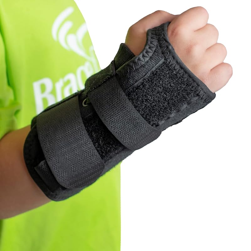 Left Pediatric Wrist Brace for Children 4"-5.5" - Lace-Up Support Splint