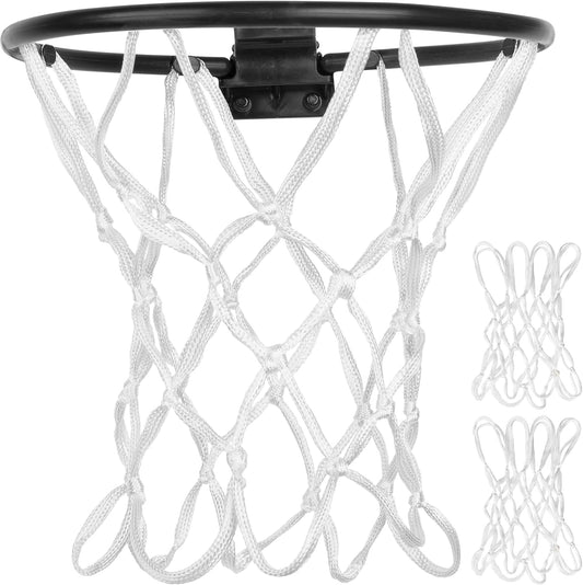 2 Pack Mini Basketball Net Replacement,8 Loops Indoor Outdoor Nets,Suitable for Doors and Walls