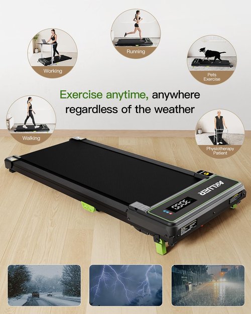 AKLUER Walking Pad with Incline, Under Desk Treadmill for Home, 2.5HP Portable Treadmills with Remote Control, 4 in 1 Incline Treadmill with LED Display