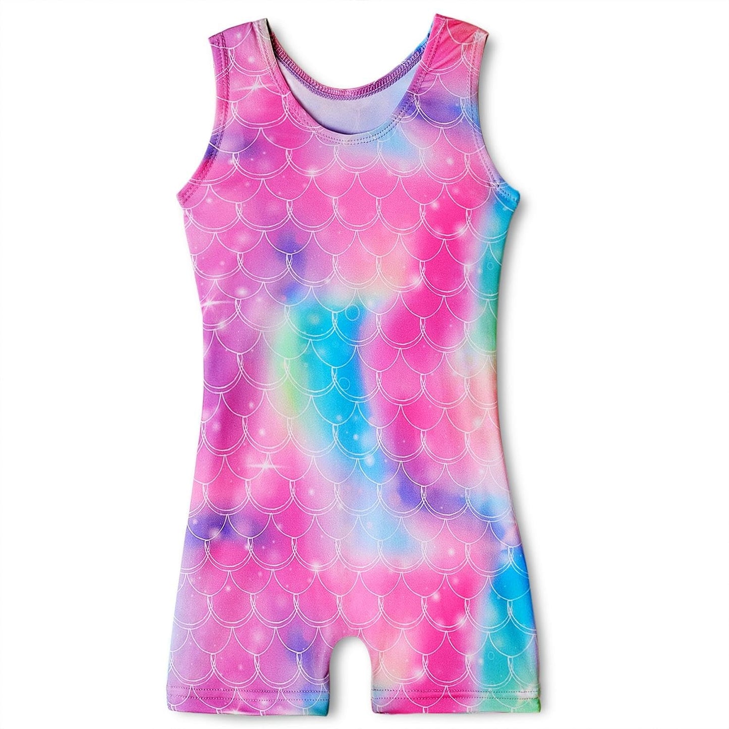MYQFF 8t 9t Gymnastics Leotard for Girls Dance Ballet Leotards for Kids Teens Biketards Tumbling Hip Hop Dance Outfits for Competition Training Performances Cute Mermaid
