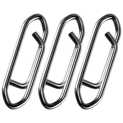 Alwonder 50PCS Fishing Power Speed Clips, High Strength Stainless Steel Speed Clip for Fishing Lure Quick Change, Freshwater Saltwater Crankbait Popper Lures Quick Snap Connector Tackle-25LB