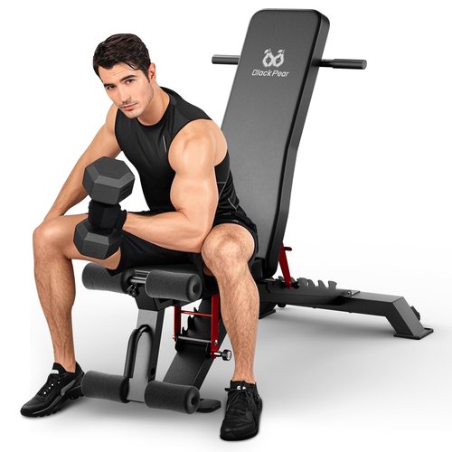 Adjustable Weight Bench - Workout Foldable Strength Training 1300lb Capacity Heavy Duty Weight Benches for Home Gym Exercises Incline Flat Decline Sit-Ups Full Body Workouts