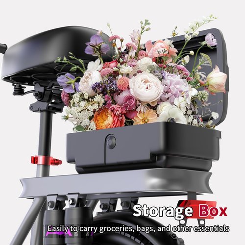 700W Peak Electric Scooter with Seat, Electric Scooter for Adults&Teens,30 Miles 25mph Foldable Commuter Ebike, Adjustable EScooter with Box (Gray Pro+Shock-Absorb Seat+ Phone Holder)