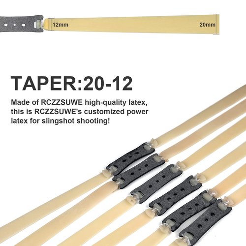 RCZZSUWE 6PCS 2mm Thickened Natural Flat Slingshot Bands High Elasticity,Slingshot Replacement Latex Bands Heavy Duty,Hunting Slingshot Rubber Band Parts,Hule Para Resortera