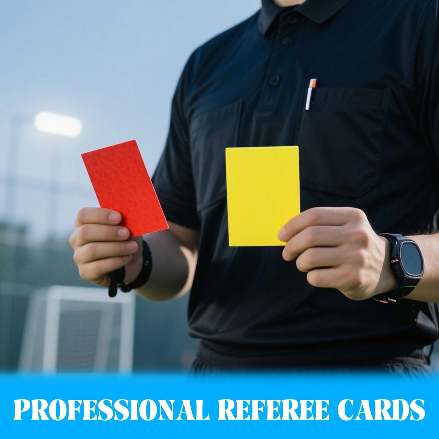 10pcs Soccer Referee Cards,Professional Soccer Referee Kit,Yellow Card Red Card, Warning Penalty Cards Judge Accessory for Sport Competition,Play & Training