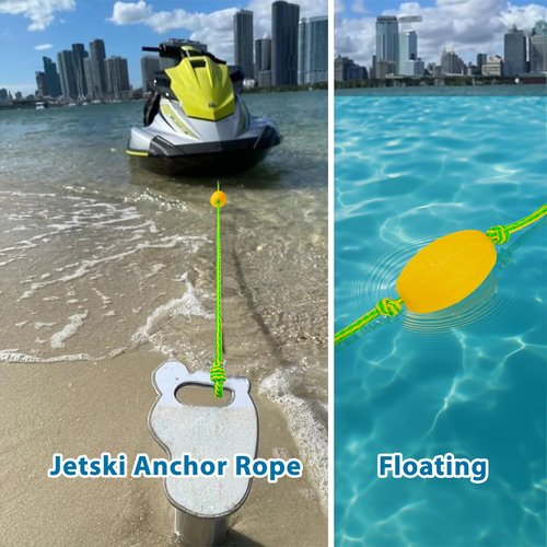 Botepon Floating Kayak Tow Rope with Clips – Quick Connect Rescue Line for Kayaks, Jet Ski Anchor Rope – Towing Rope for Tying Kayaks Together, Kayak Accessories, 20FT
