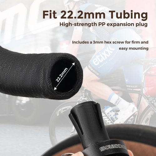 ROCKBROS Bike Bell Copper Alloy Bicycle Bell Road Bike Bells for Adults with 100dB Lound Sound and Fit for 0.87in/22.2 mm Bicycle End Plug