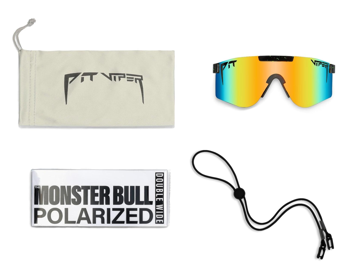 Pit Viper Sunglasses I The Original I Wide Fit I Polarized Lens, Indestructible Frame I Turbo Adjustable for Perfect Fit I Micro Fiber Bag & Retainer Straps I Orange Lens, Black Frame