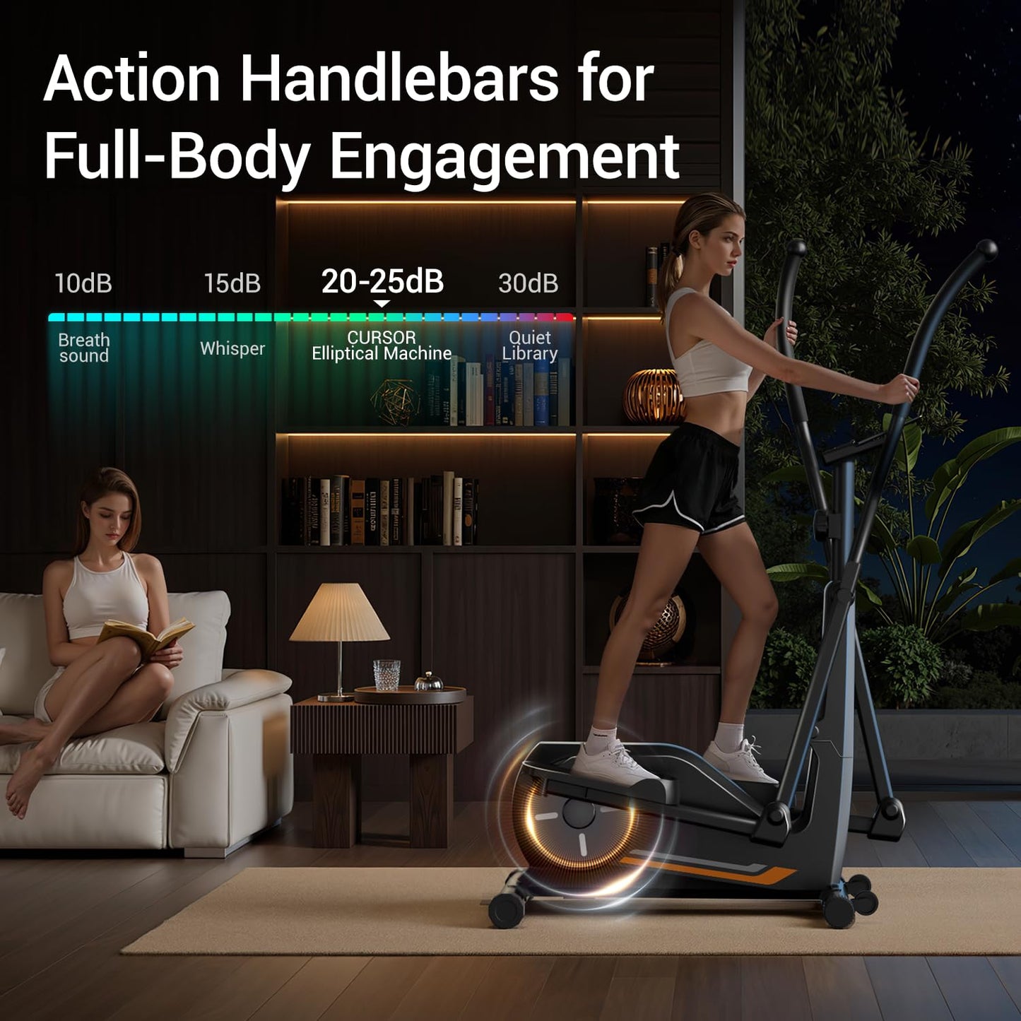 Elliptical Exercise Machine, Elliptical Training Machine for Home with 350LBS Weight Capacity