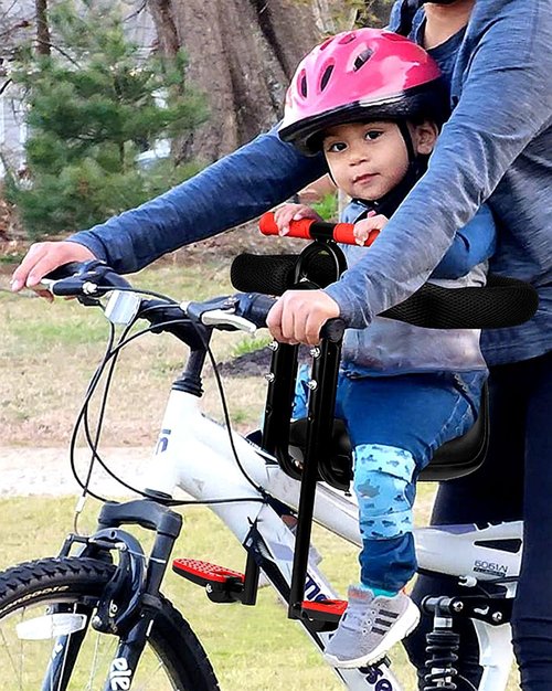 Ercabikker Child Bike Seat - Front Mount, Kids Bike Seat for Adult Bike, Baby Bike Seat Front Mounted, Toddler Bike Seat for Children 1~5 Years