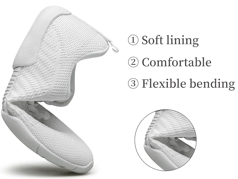 BAXINIER Girls White Cheerleading Shoes - Variation White 851-girls+2 Little Kid