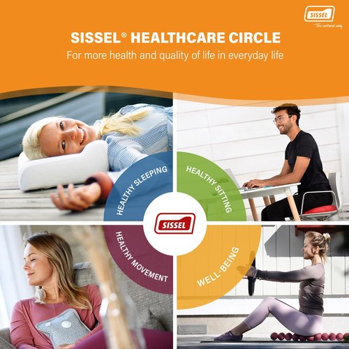 SISSEL Pilates Circle | Diameter 15 inches | Anti-Slip Rubber Coating & Foam Padding | Effective Full-Body Workout | for Home & Gym Use | Includes Exercise Poster