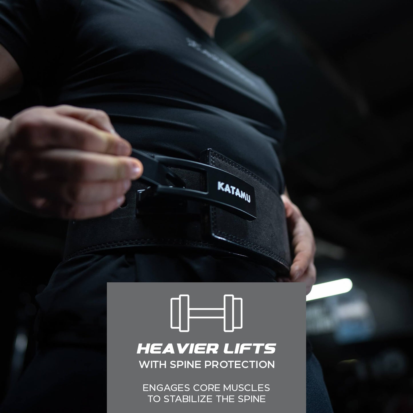 Katamu Wings Premium Weightlifting Belt - Lever Weightlifting Belt - Men and Womens Power Lifting Belt - Leather (Medium)