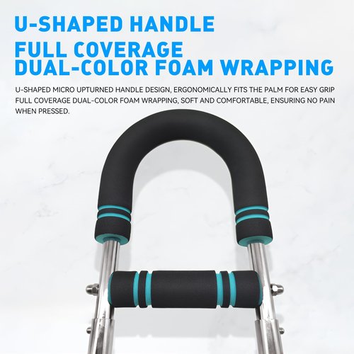 Saker Twister Arm Trainer, 40-100lb Adjustable Chest Workout Equipment, Triceps & Shoulder Workout, Portable Detachable Spring Resistance Home Fitness Equipment. (Blue)