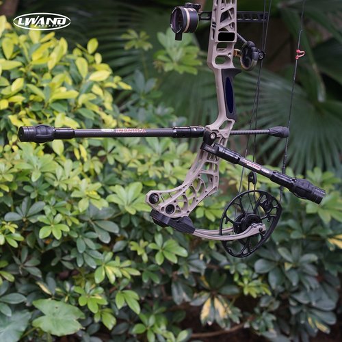 LWANO Compound Bow Archery Stabilizer 6 Inch Balance Bar for Vibration Reduction, Carbon Fiber Lightweight and Durable, Ideal for Hunting and Target Shooting (6 inch)