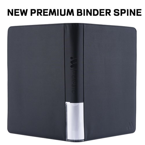 MORABTO Card Binder 16 Pocket,Trading Card Binder Holds up to 1408 Cards with 44 Sleeves,Zipper Card Holder Album Compatible with TCG/Sports Cards Black