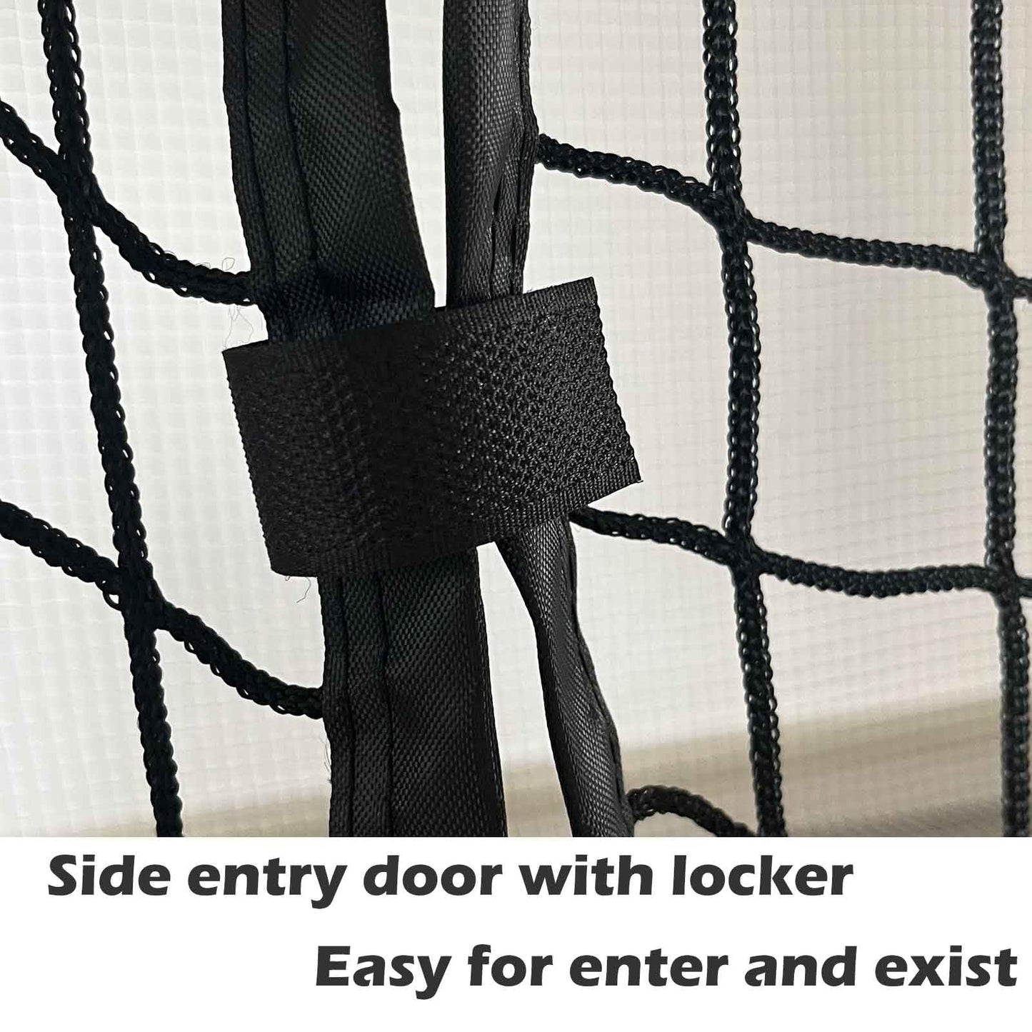 Jecarden Baseball Batting Cage Nets with Extra Striking Net 35' L X 10' W X 10' H (NET ONLY) Baseball and Softball Cage Netting with Door for Backyard and Indoor Fully Enclosed Softball Batting Cage
