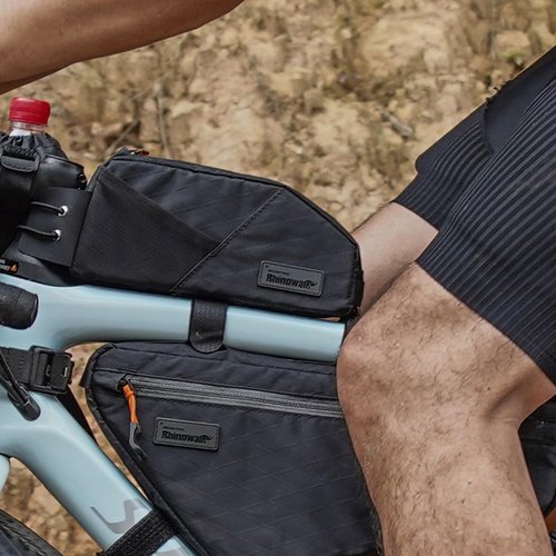 HUNTVP Top Tube Bike Bag Waterproof Bicycle Front Frame Bag Bolt on Top Tube Bags Cycling Frame Bags Pouch for Mountain Gravel MTB Road Bike Accessories, Black-1.2L