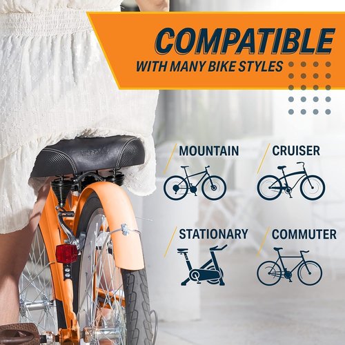 Bikeroo Oversized Bike Seat - Compatible with Peloton, Exercise or Road Bikes - Bicycle Saddle Replacement with Wide Cushion for Men & Womens Comfort