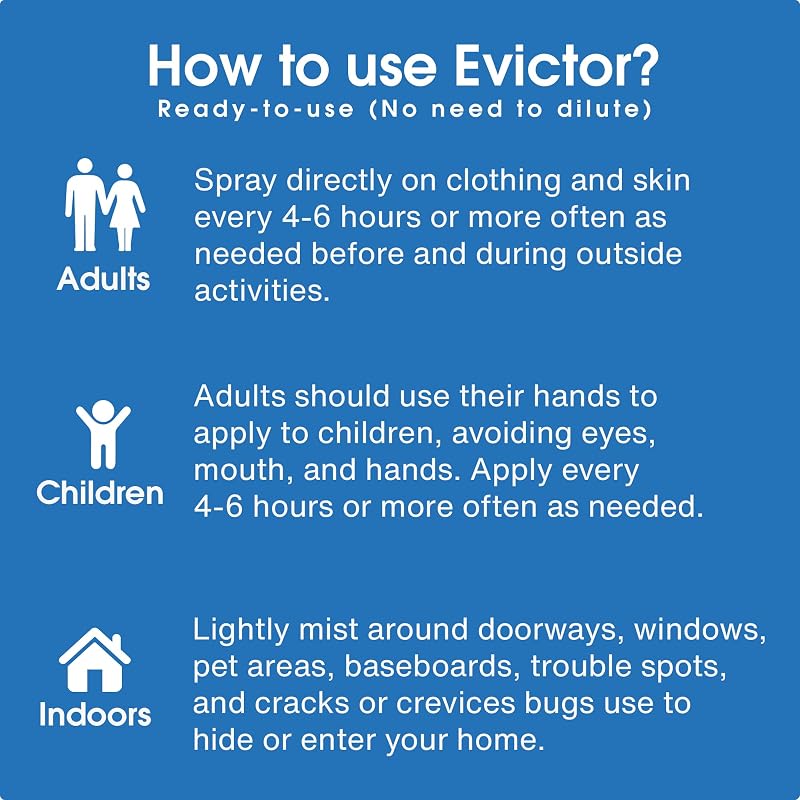 Evictor Cedar Oil Spray 32 oz - Natural Insect Repellent & Indoor Pest Control (Pack of 1)