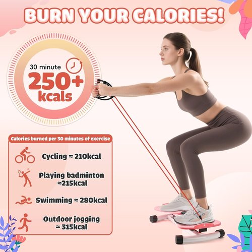 Waist Twist Exercise Machine - 300 lbs Capacity Ab Workout Equipment for Slim Waist & Core Strength | Foot Massage & Weight Loss - Quiet Home Gym Gear for Men & Women